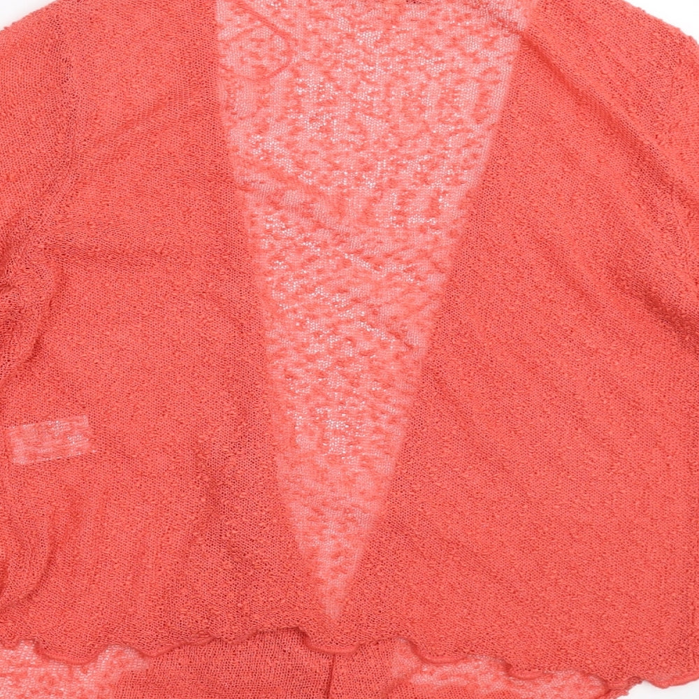 TEXT Womens Orange Pullover Jumper Size S