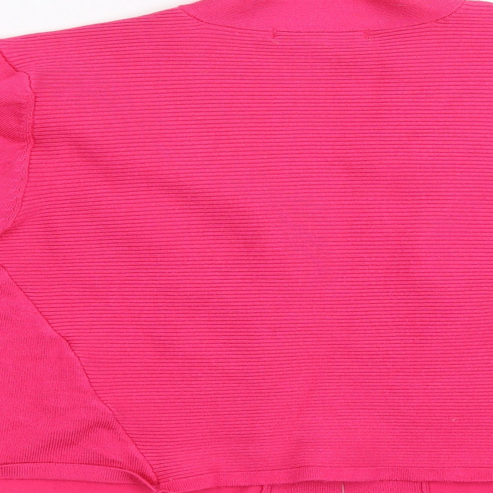 Retrology Womens Pink Shrug Jumper Size M