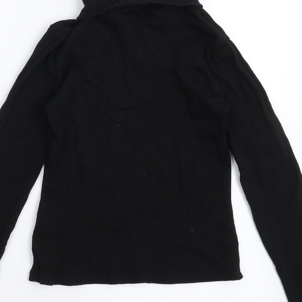 Matalan Girls Black Basic T-Shirt Size 10 Years