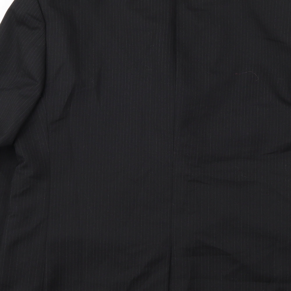 Copperstone Mens Black Striped Jacket Suit Jacket Size 42