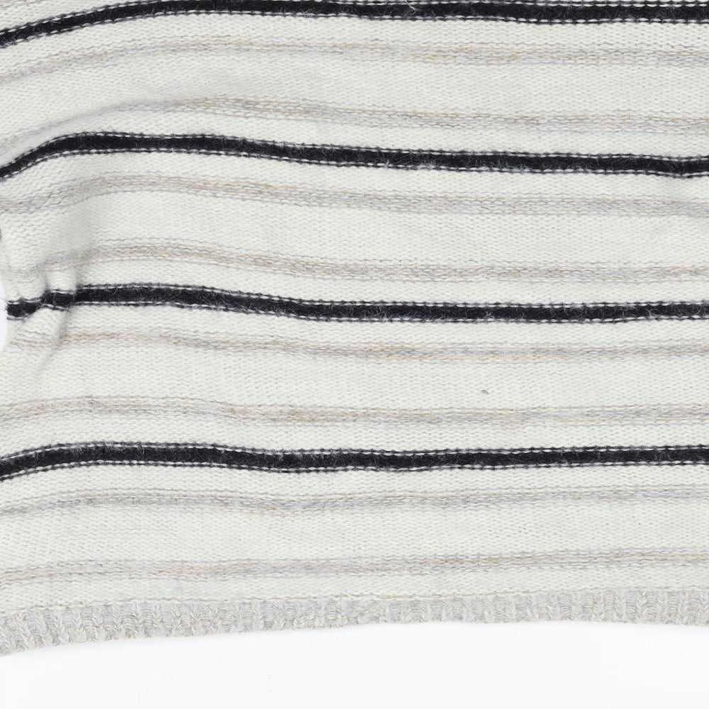 Cameo Rose Womens Beige Striped Pullover Jumper Size M