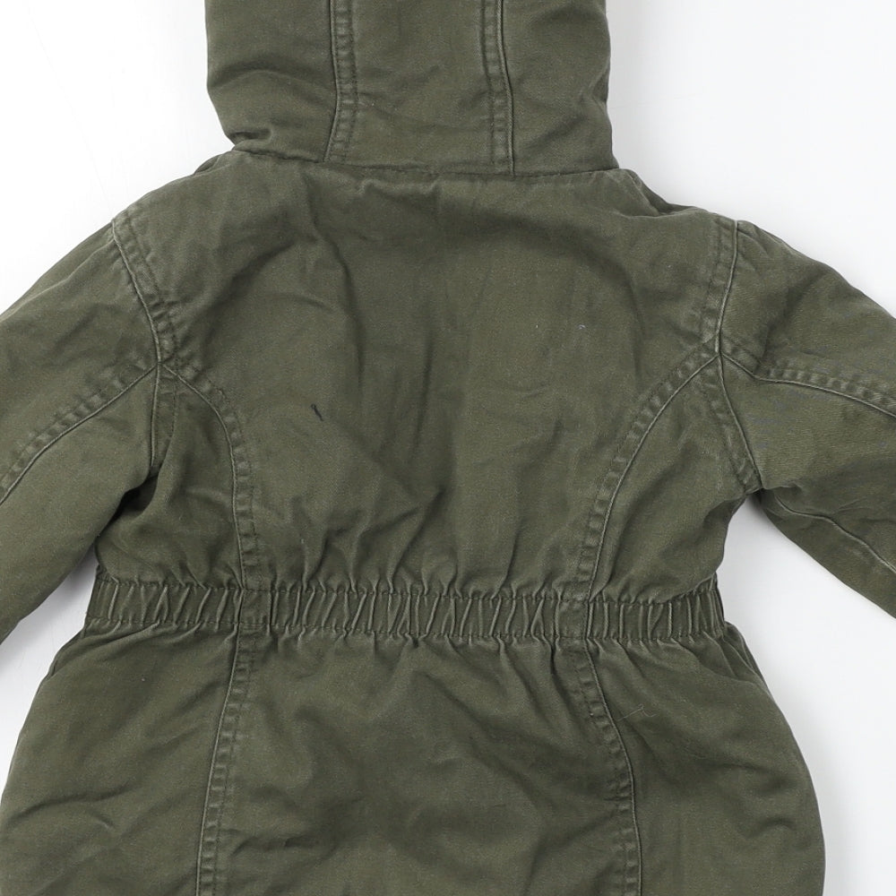 Marks & Spencer Girls Green Jacket Coat Size 2 Years