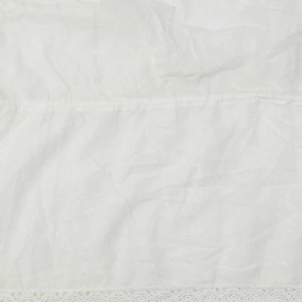 Blue Island Womens White A-Line Size L