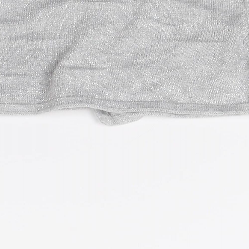 H&M Girls Grey Cardigan Jumper Size 5-6 Years - Croped