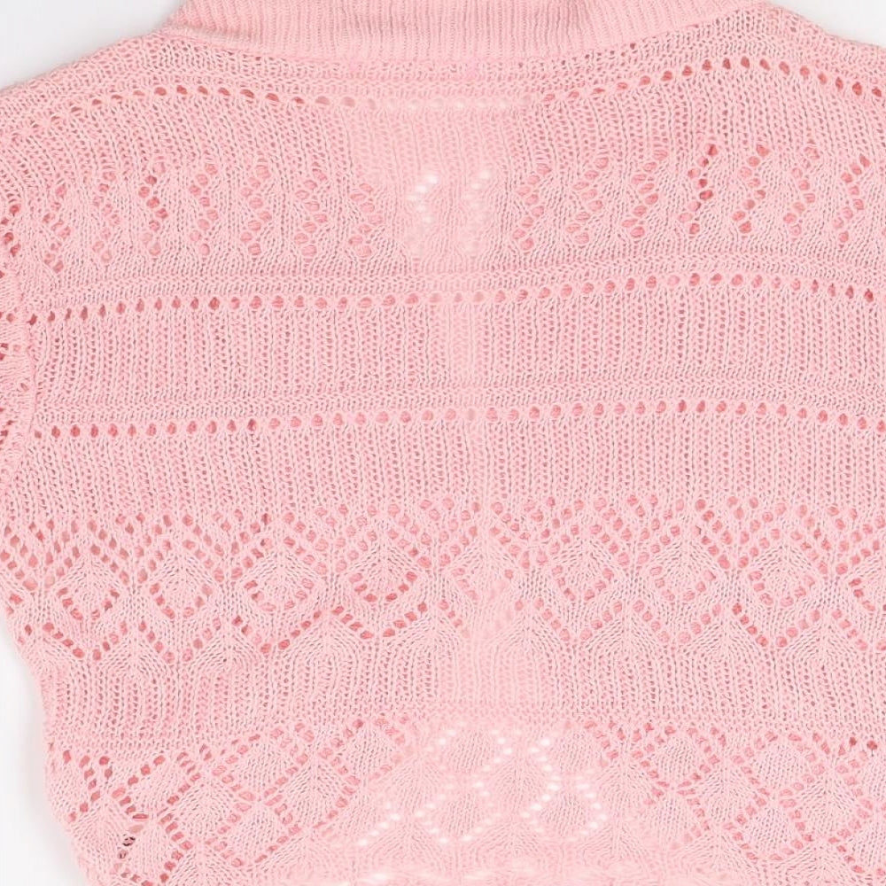 Figaro Girls Pink Wrap Jumper Size M