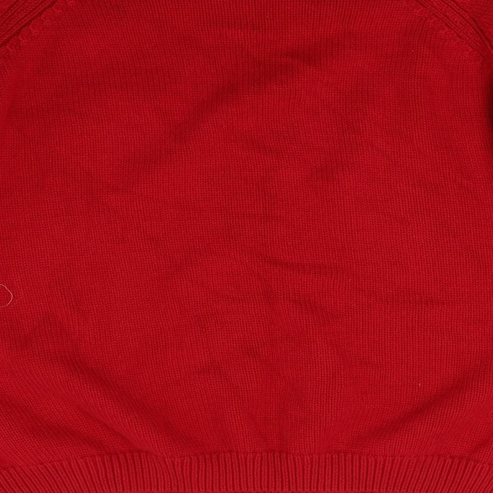 isle Womens Red Knit Pullover Jumper Size M