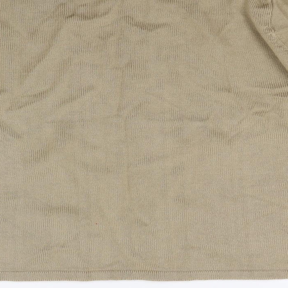 Klassique Womens Brown Floral Knit Pullover Jumper Size L