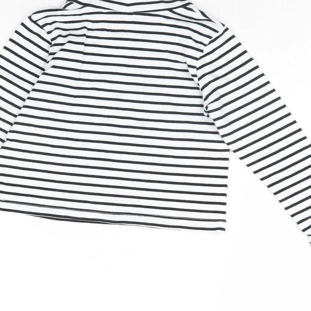 George Girls Black Striped Pullover T-Shirt Size 3 Years
