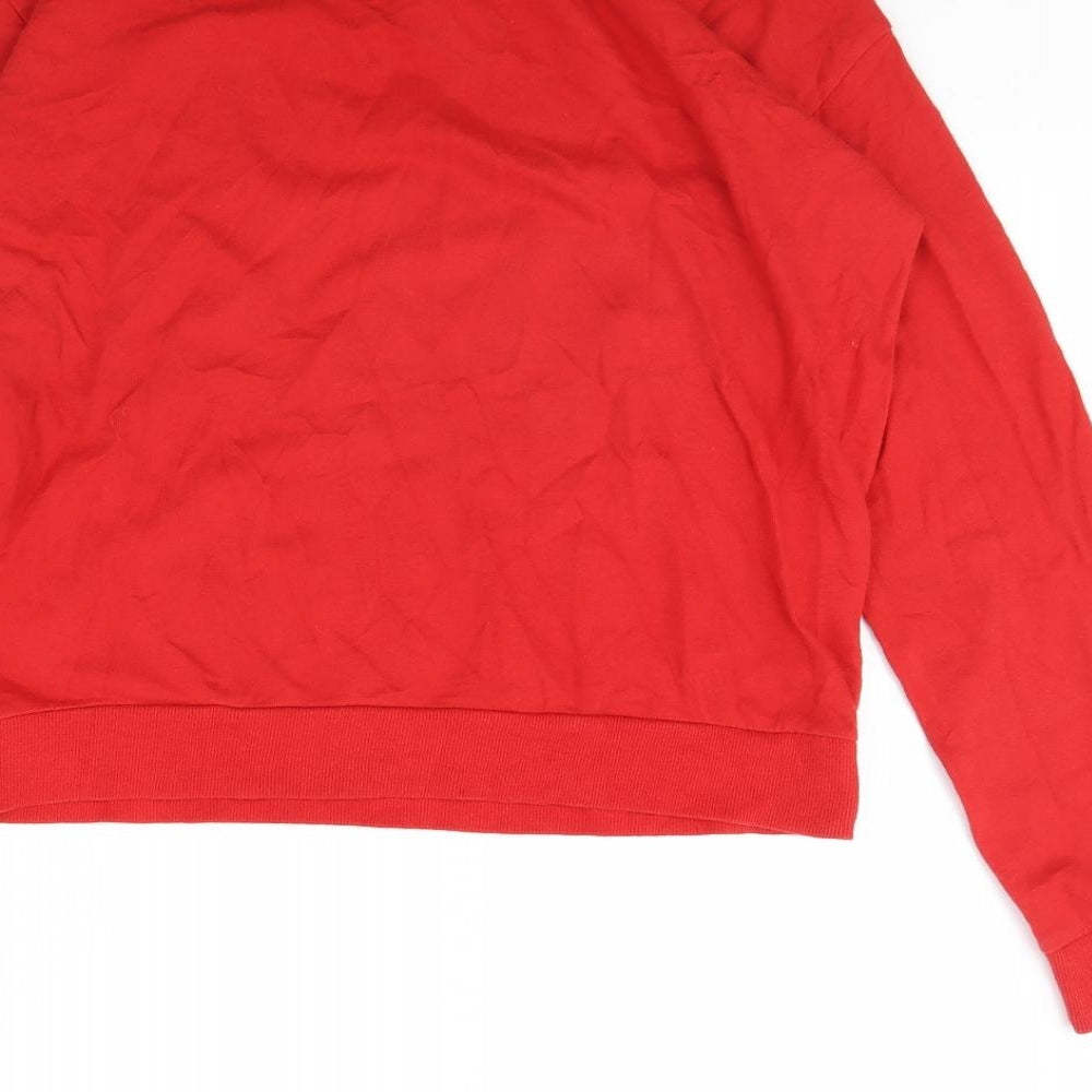 Divided Womens Red Pullover Jumper Size S