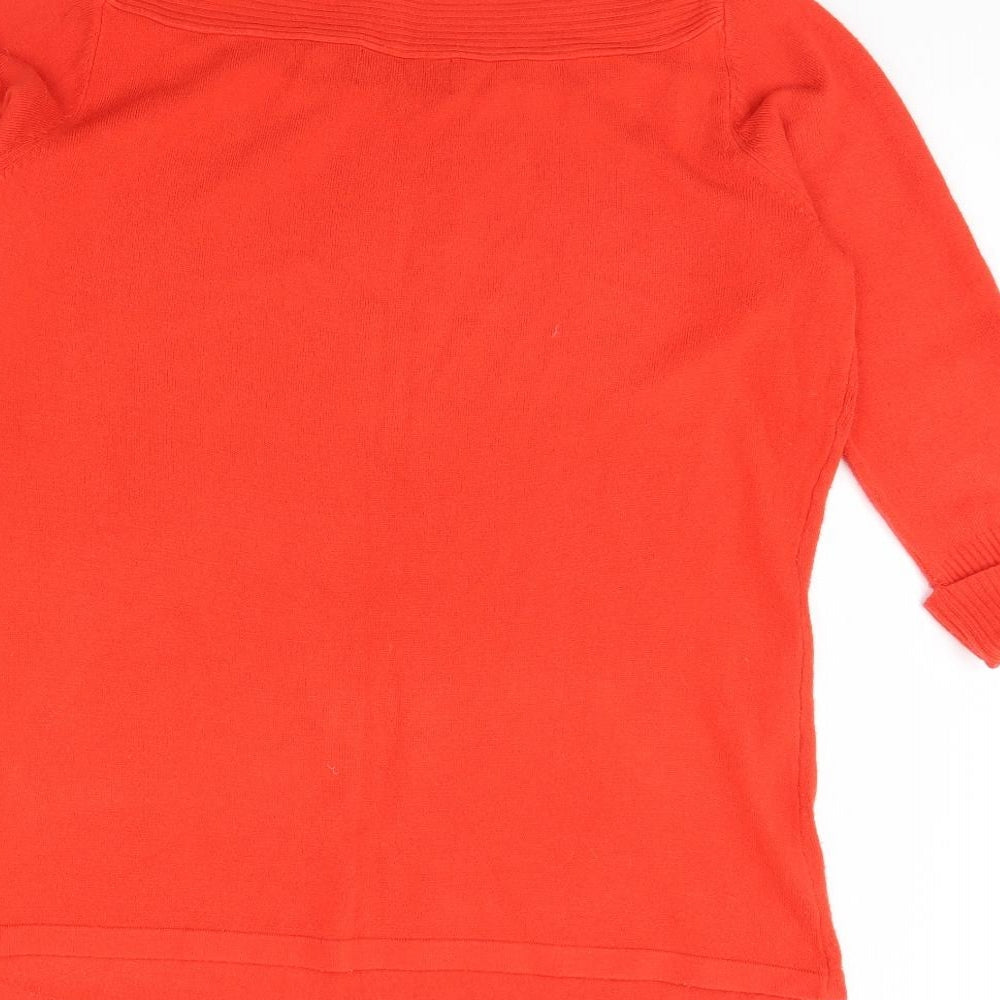 Ann Harvey Womens Red Pullover Jumper Size 18