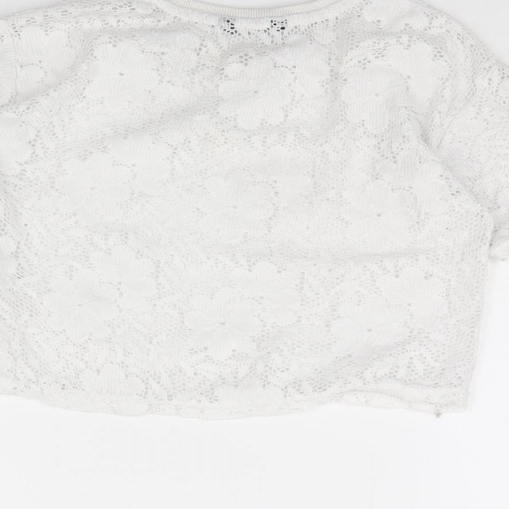 George Girls White Basic T-Shirt Size 6 Years