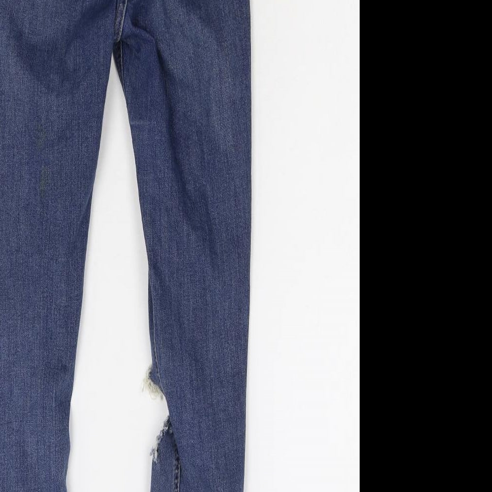 Topshop Womens Blue Denim Skinny Jeans Size 26 L32 in