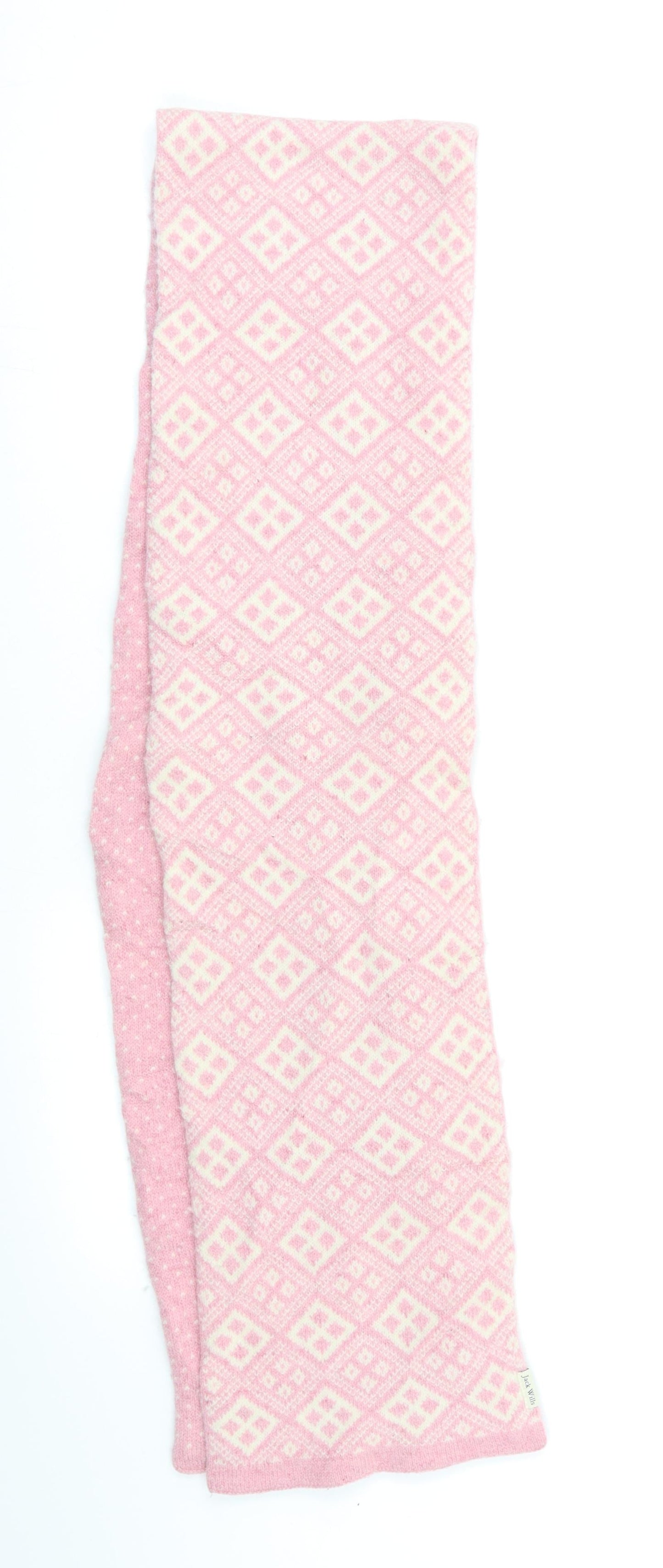 Jack Wills Womens Pink Geometric Scarf