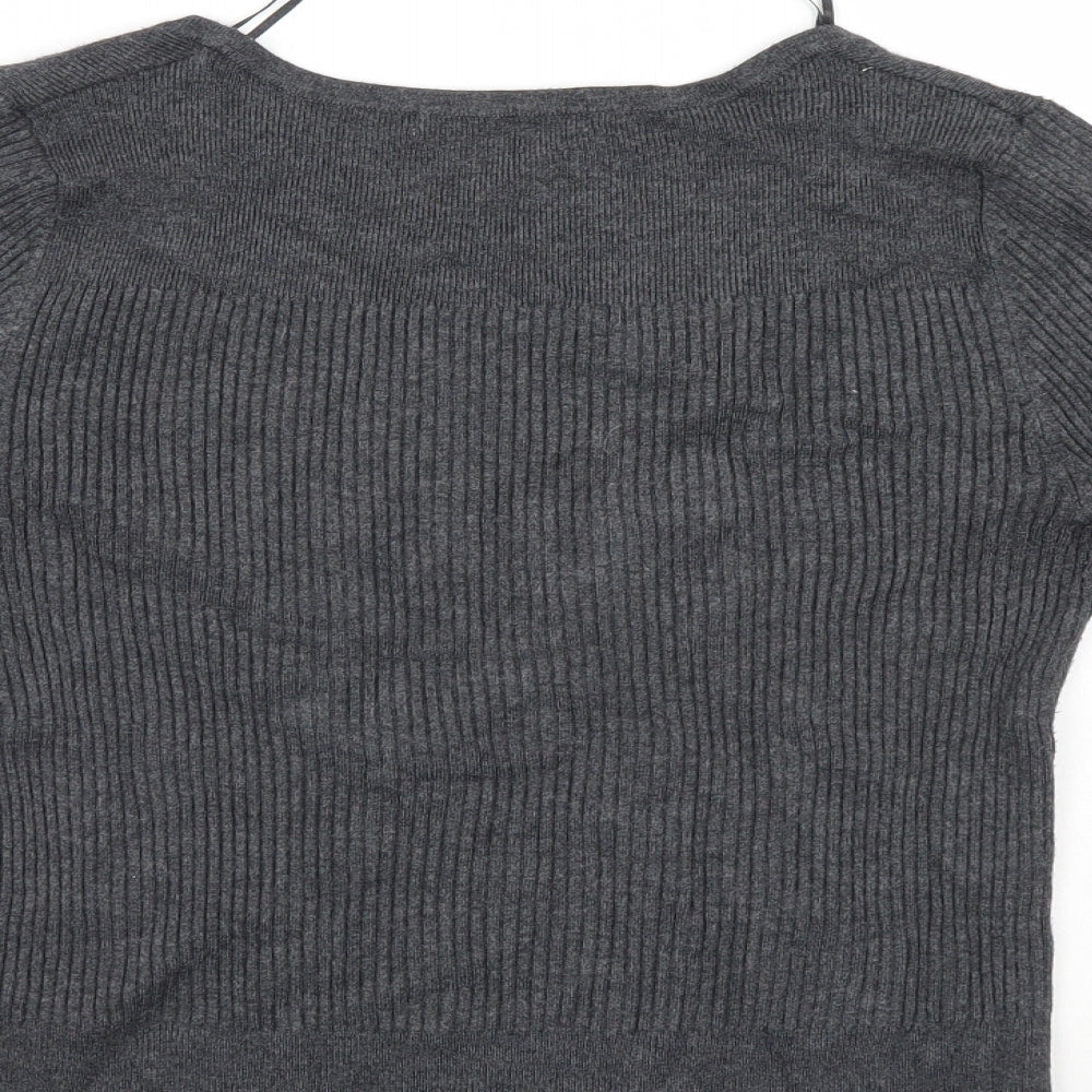 M&S Womens Grey Pullover Jumper Size 10