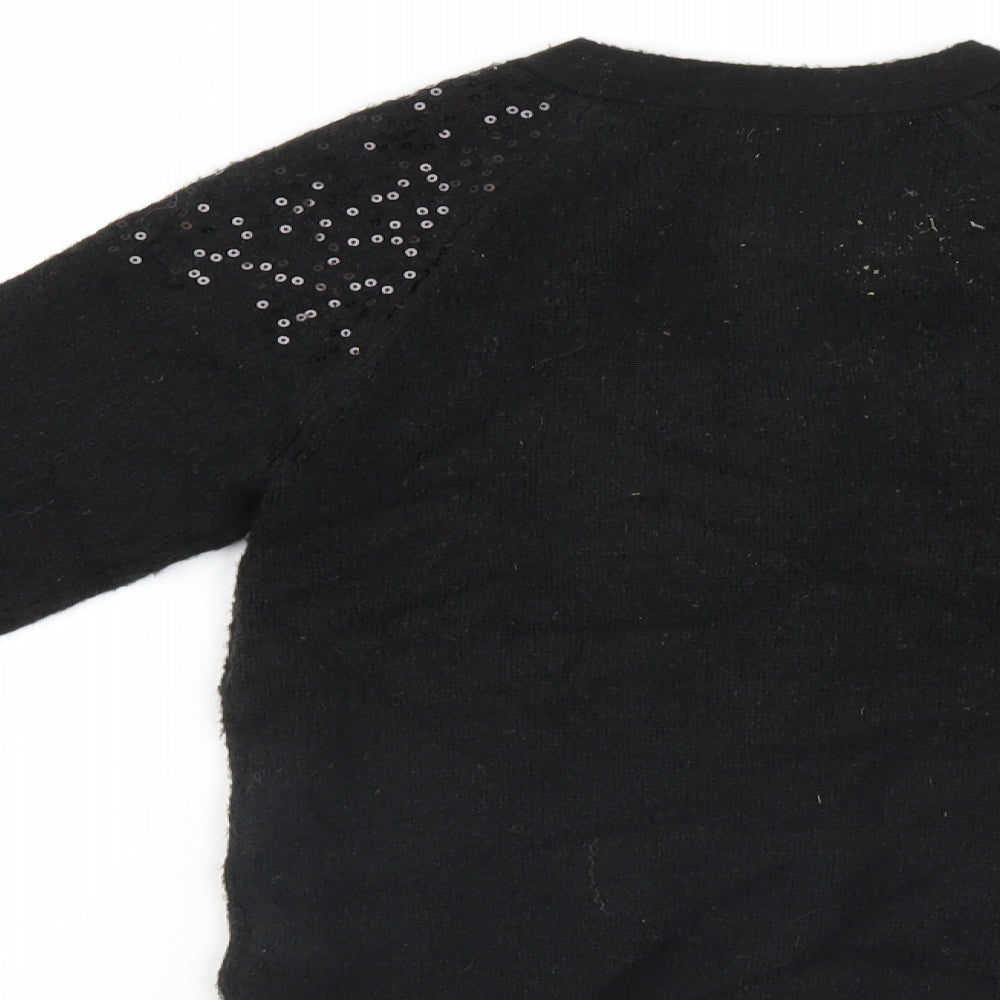 Abcd R Womens Black Cardigan Jumper Size 8