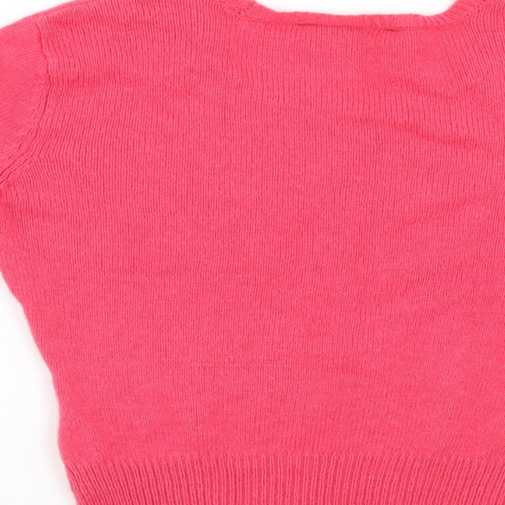Miss Selfridge Womens Pink Pullover Jumper Size 12