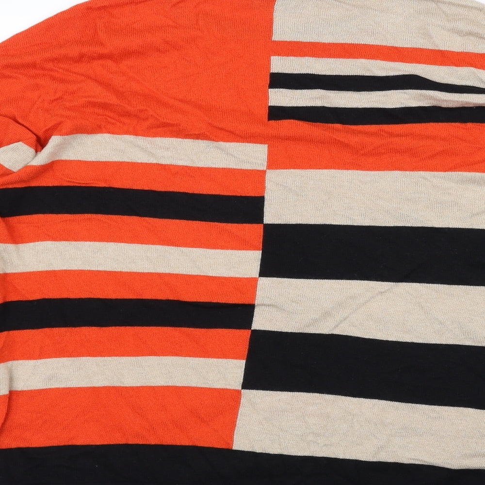 Wallis Womens Brown Striped Basic T-Shirt Size S