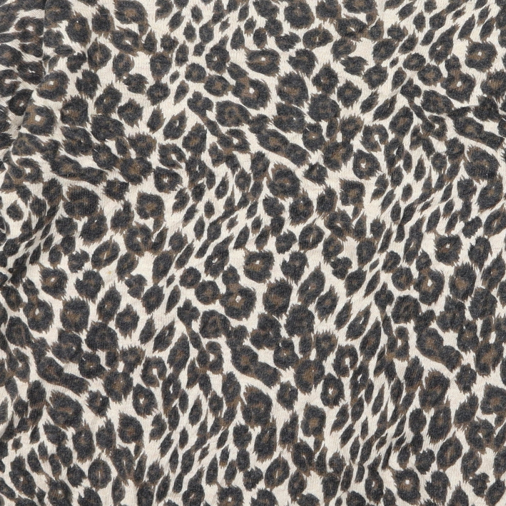 Preworn Womens Black Animal Print Pullover Jumper Size S