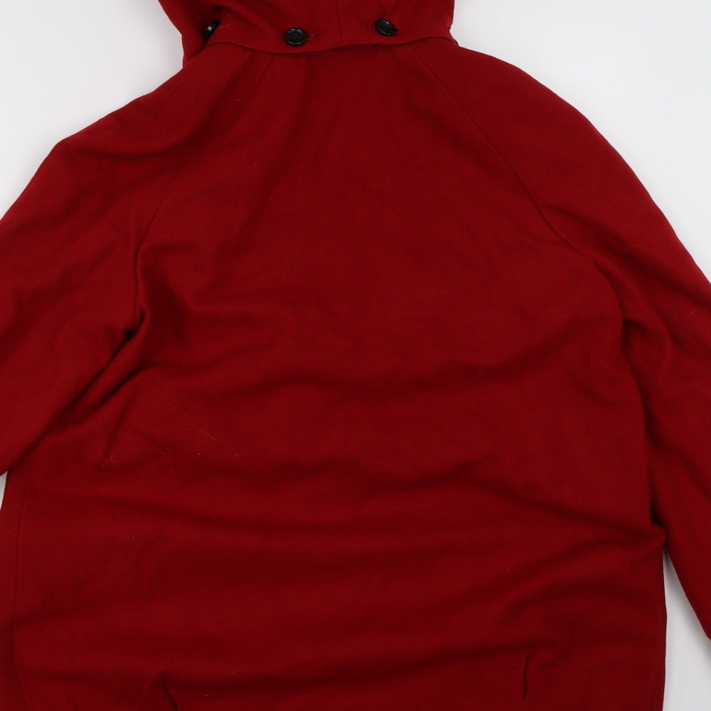 River Island Womens Red Overcoat Jacket Size 10