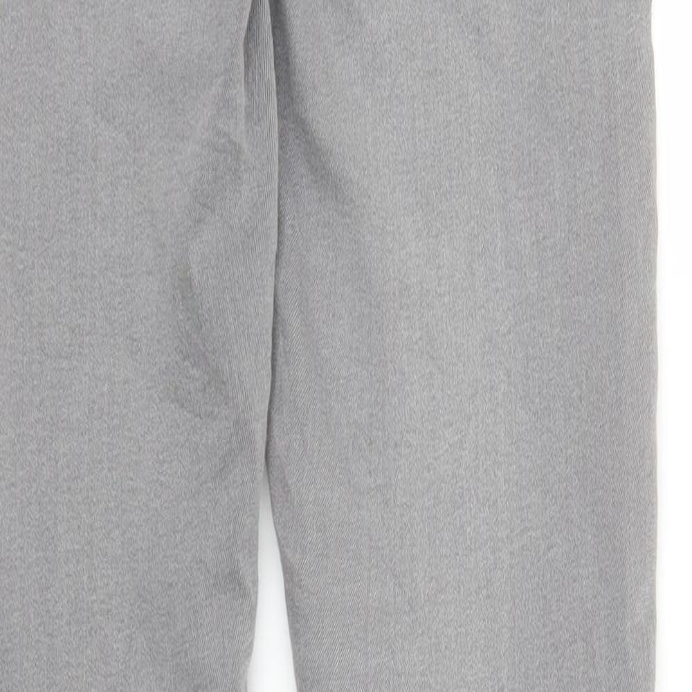 Brand and care label for DP women’s grey denim jegging jeans, size UK 8, 28.5-inch leg