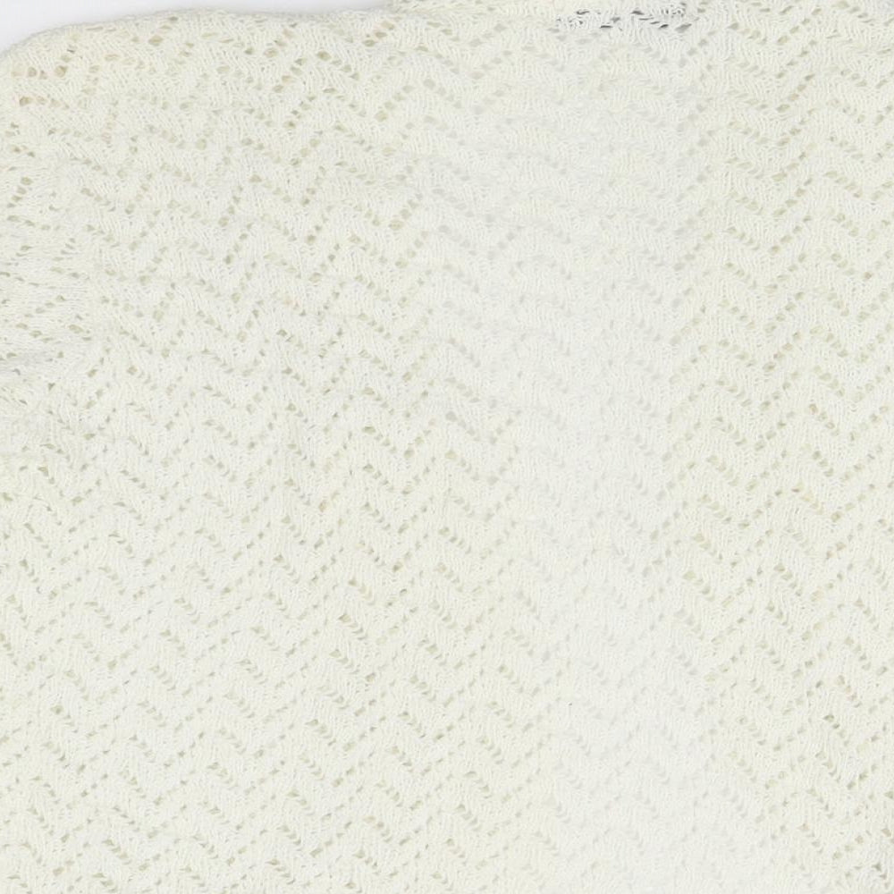 Whisper Womens White Knit Shrug Jumper Size L