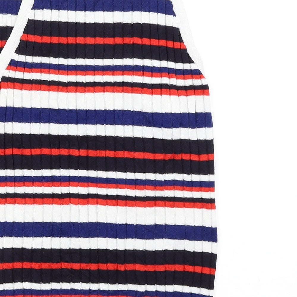 Divided Womens Multicoloured Striped Tank Dress Size L
