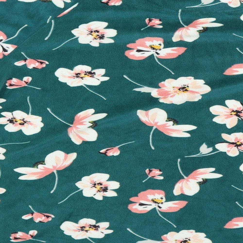 Love To Lounge Womens Green Floral Pullover Jumper Size 6