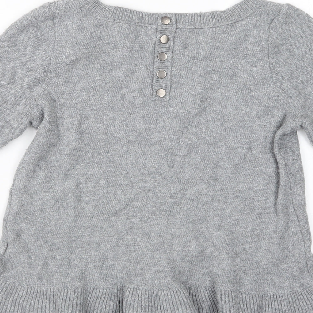 Hoxton Chic Womens Grey Knit Pullover Jumper Size 10