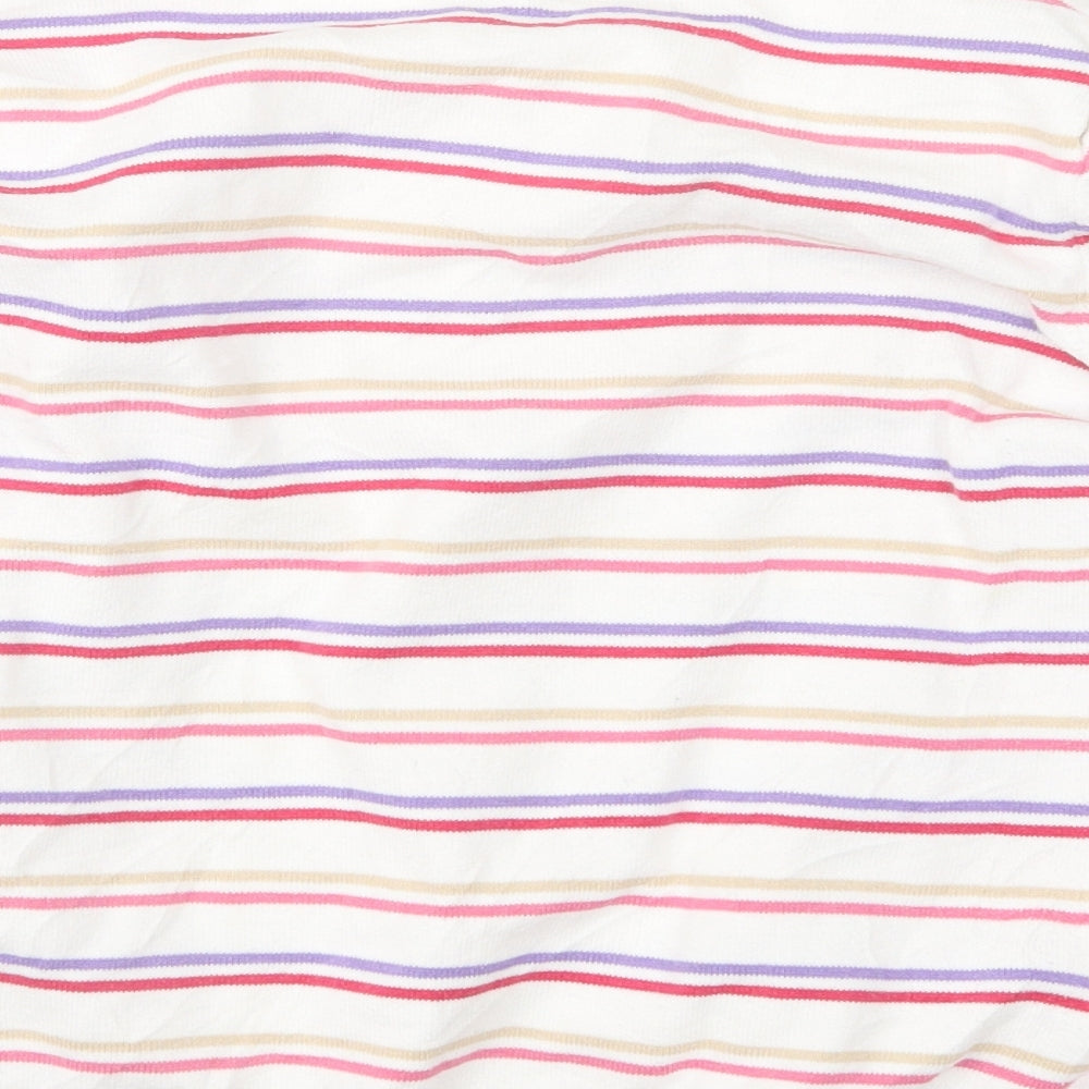 Marks and Spencer Womens Red Striped Knit Cardigan Jumper Size 14
