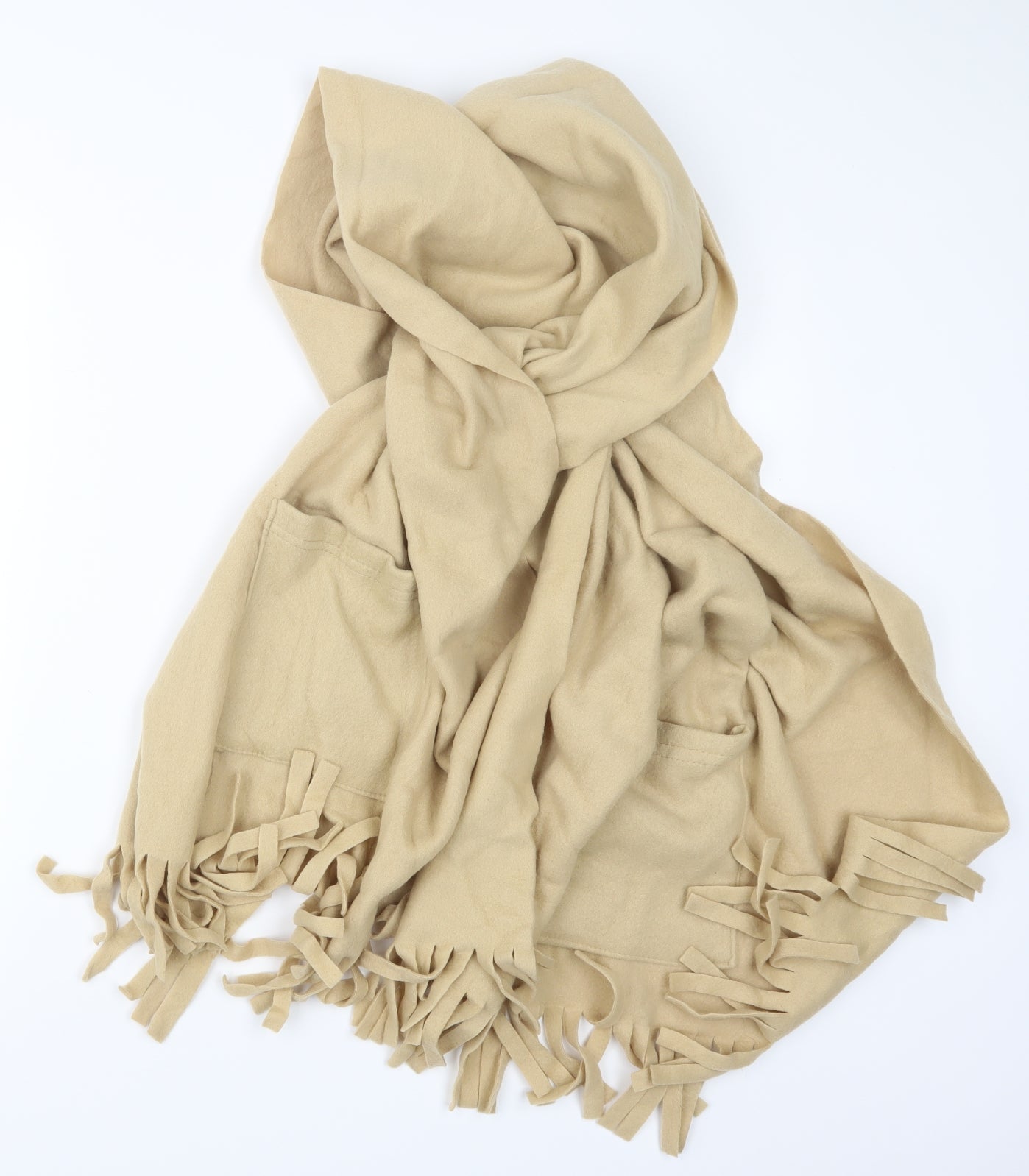 Preworn Womens Beige Knit Scarf