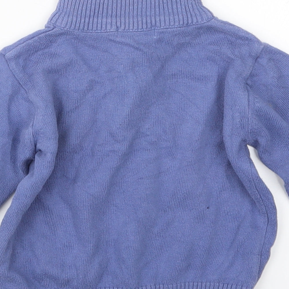 A&J Boys Blue Knit Pullover Sweatshirt Size 3 Years