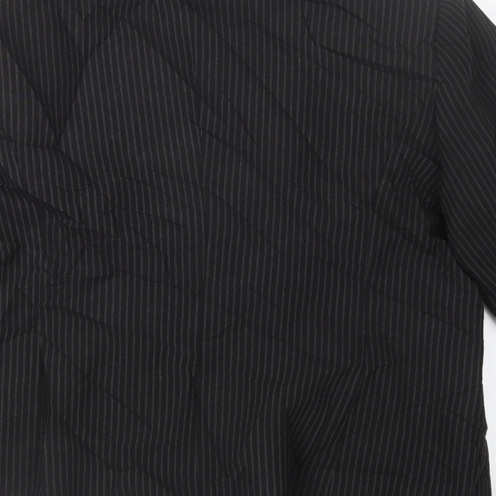 Papaya Womens Black Striped Jacket Blazer Size 16