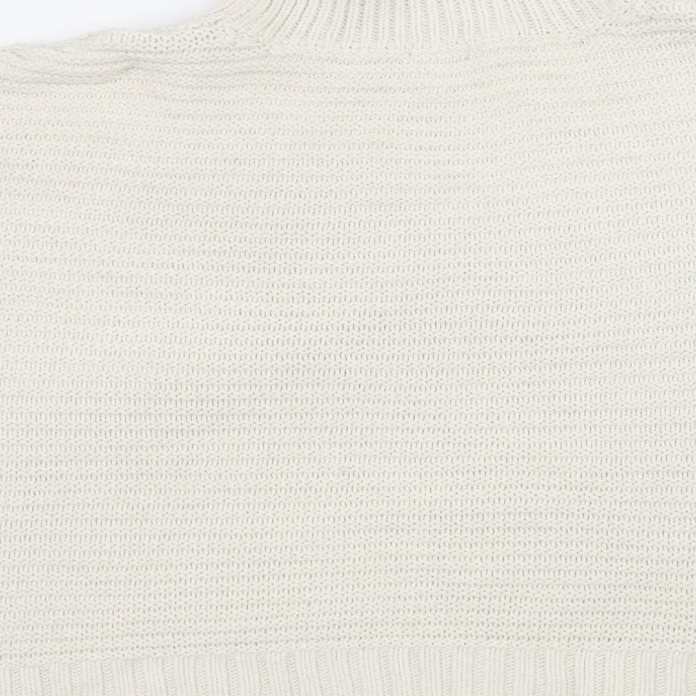 NEXT Girls White Knit Pullover Jumper Size 11-12 Years