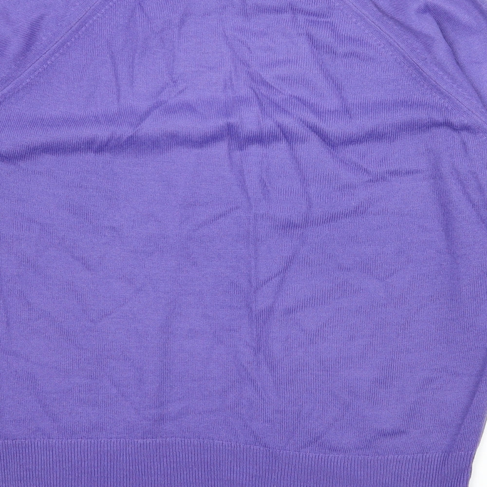Littlewoods Womens Purple Knit Pullover Jumper Size 12