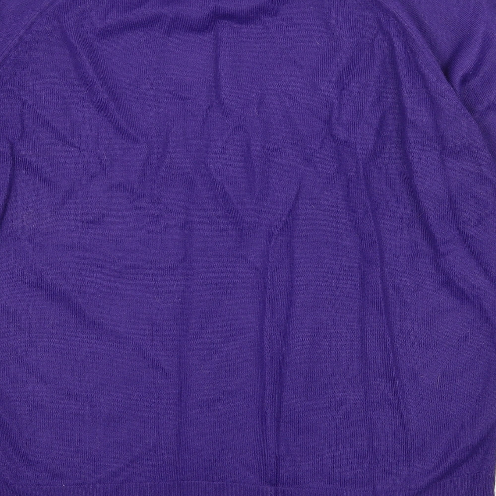 Littlewoods Womens Purple Knit Pullover Jumper Size 12