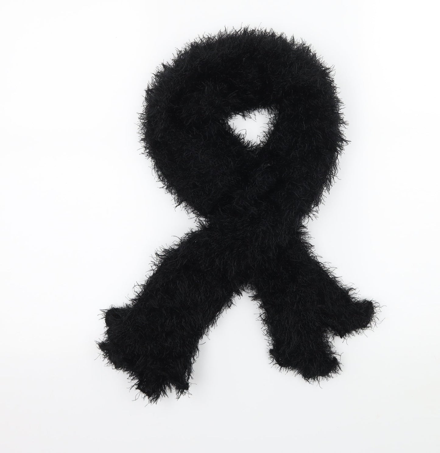 Preworn Womens Black Knit Scarf