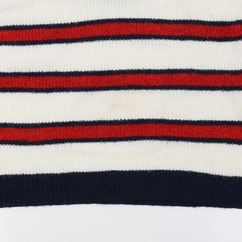 H&M Womens Multicoloured Striped Knit Pullover Jumper Size 10