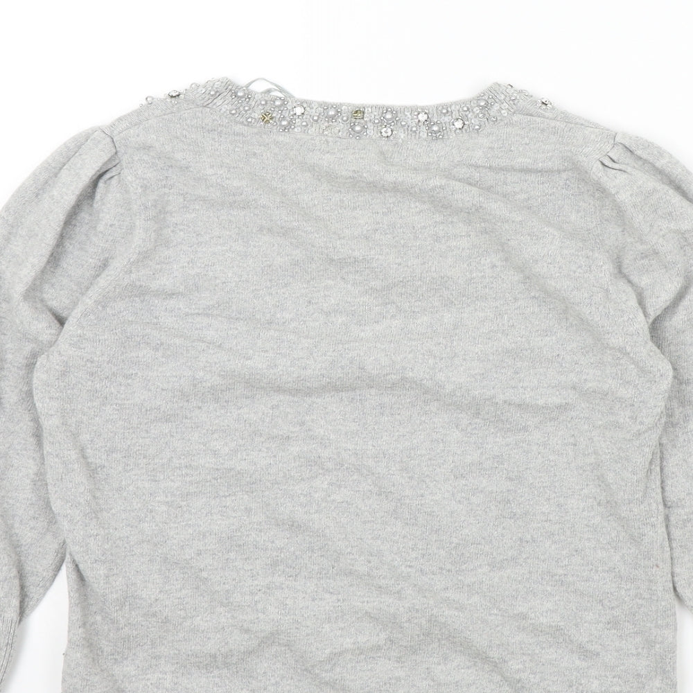 Monsoon Womens Grey Pullover Jumper Size M