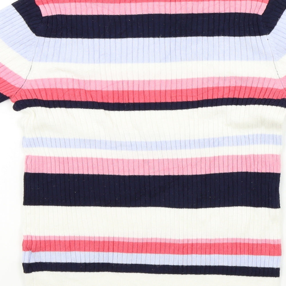 Marks & Spencer Womens Multicoloured Striped Pullover Jumper Size 10