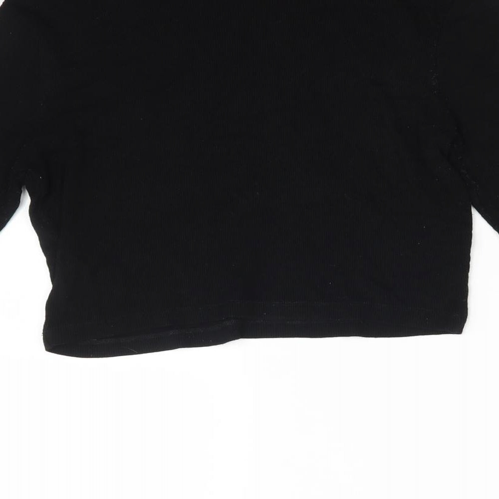 ASOS Womens Black Basic T-Shirt Size 12