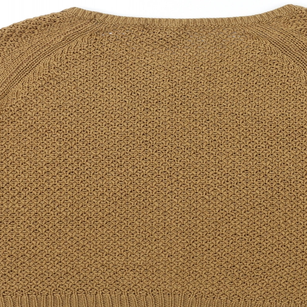 H&M Womens Brown Knit Pullover Jumper Size L