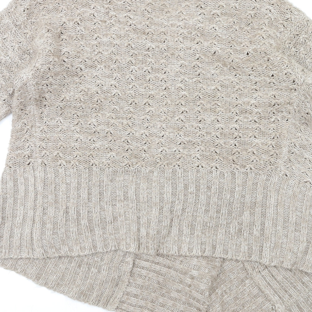 New Look Womens Brown Knit Cardigan Jumper Size 10