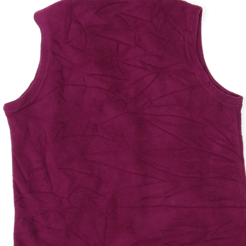 EWM Womens Purple Fleece Gilet Jacket Size 10