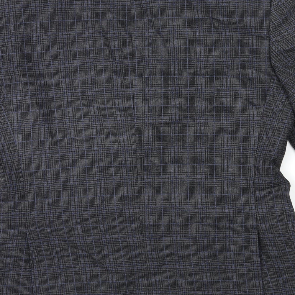 Marks & Spencer Mens Blue Check Jacket Suit Jacket Size 40