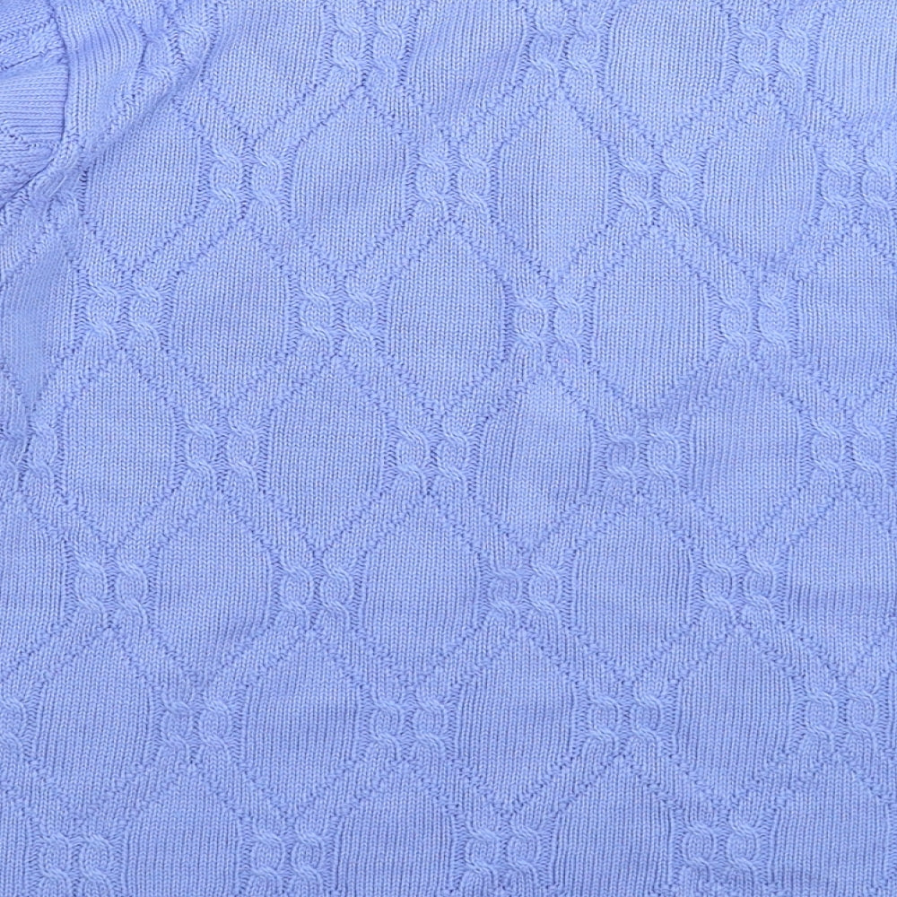 Beau Monde Womens Blue Knit Pullover Jumper Size 12