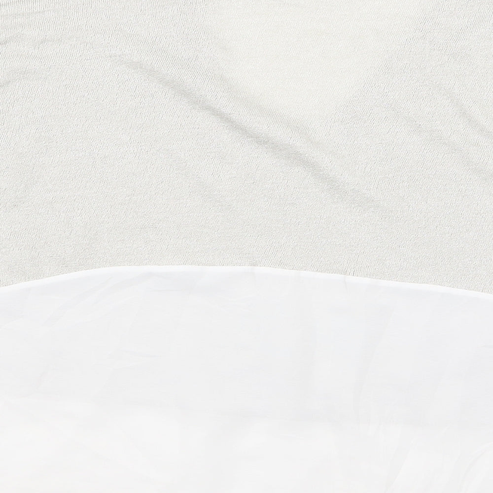 Zara Womens Ivory Basic T-Shirt Size 12