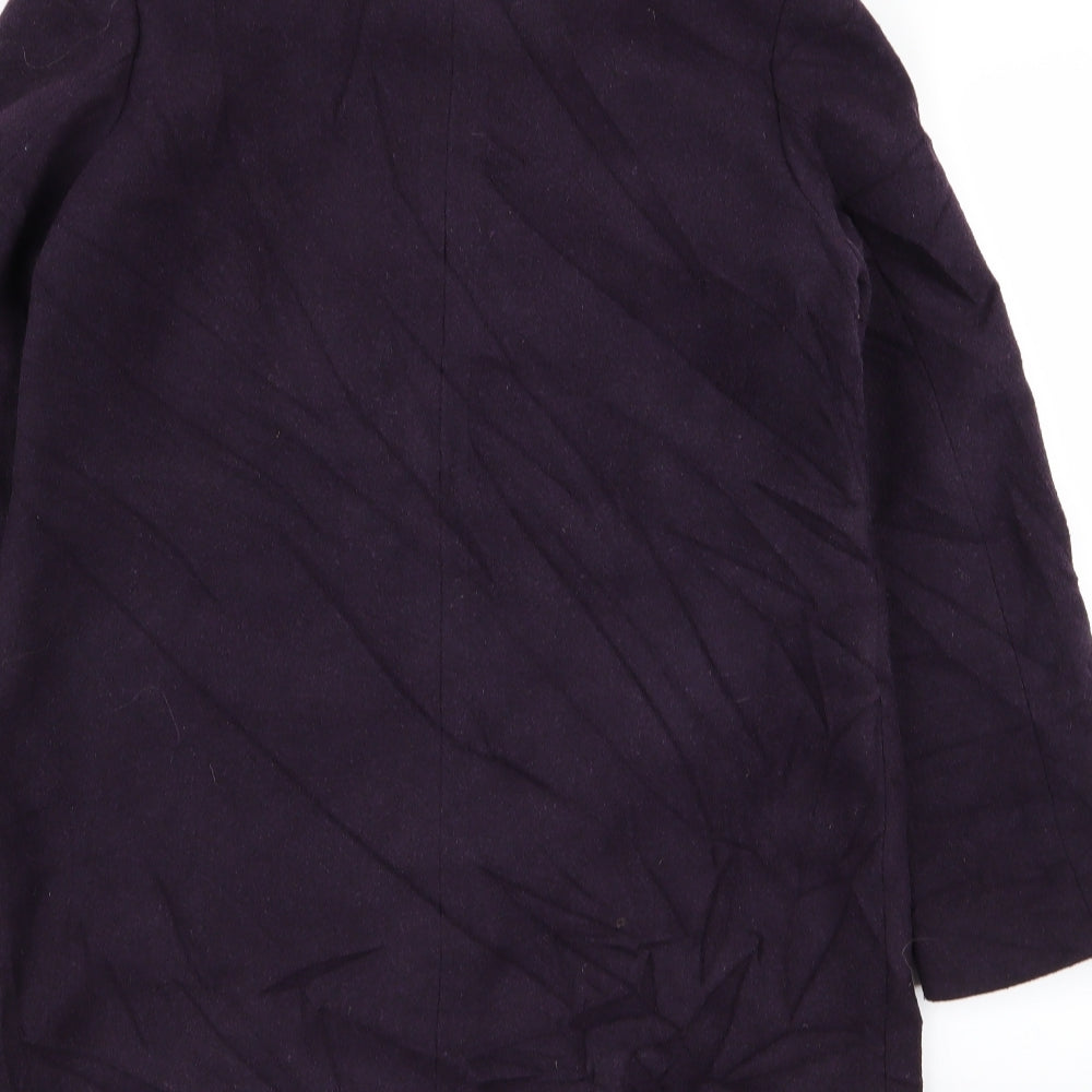 isle Womens Purple Overcoat Coat Size 10