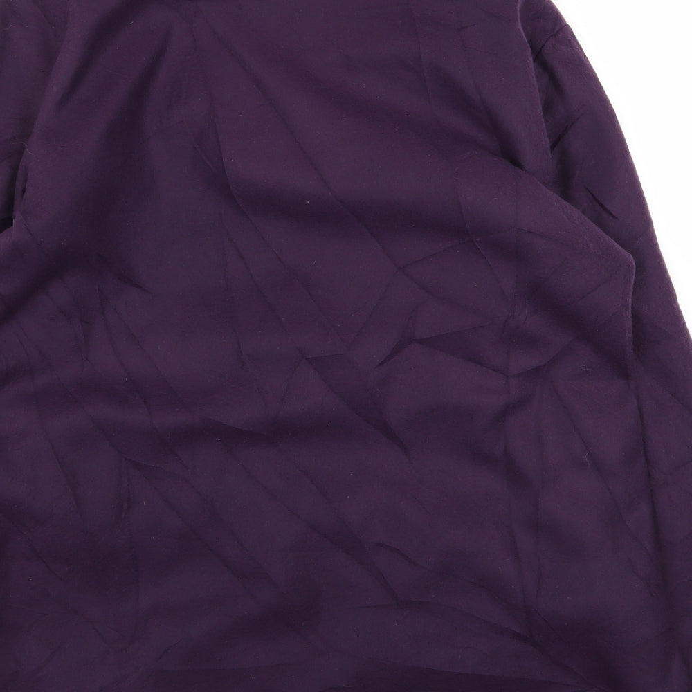 Gabrielle Vicenza Womens Purple Overcoat Coat Size 14