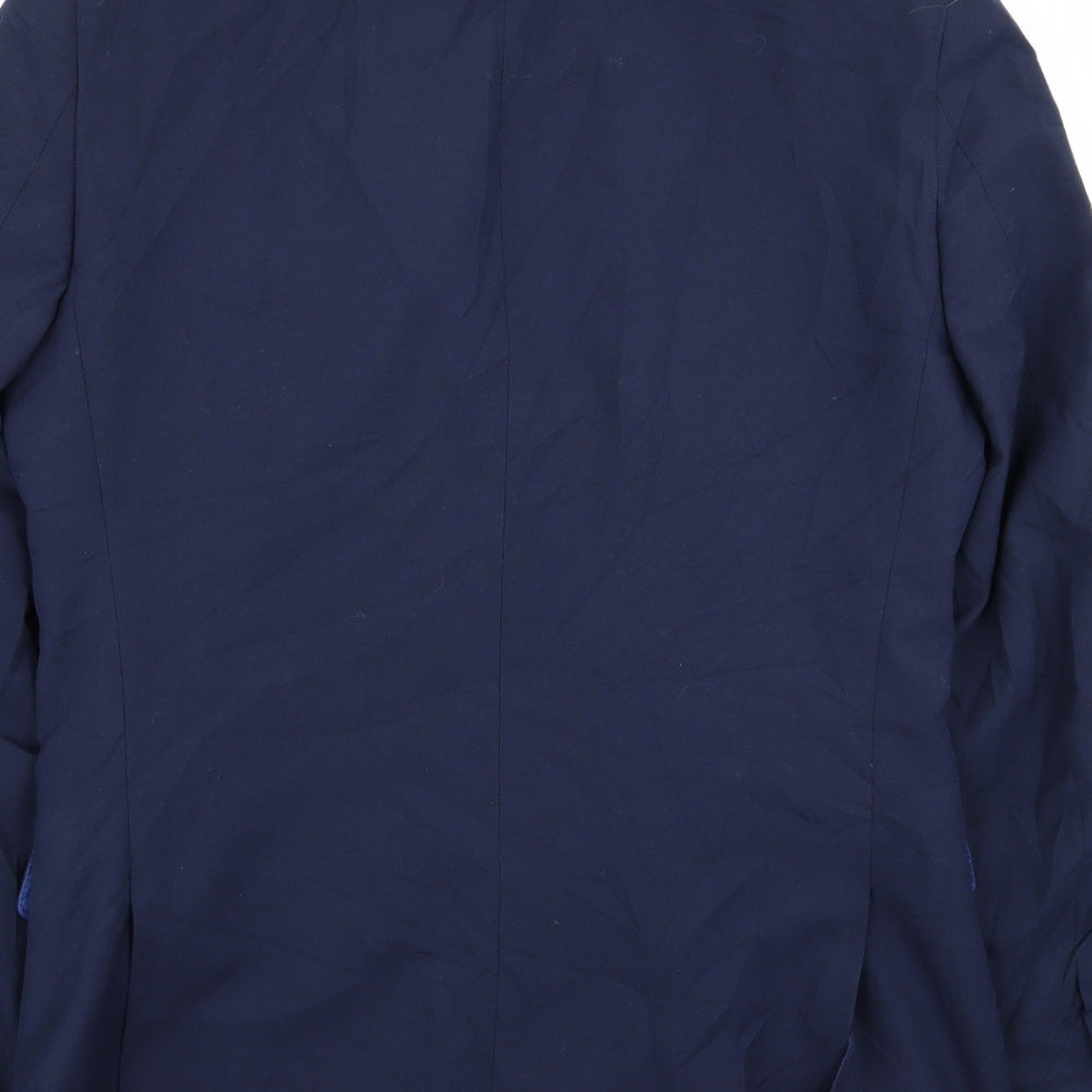 Harry Brown Mens Blue Jacket Blazer Size 36