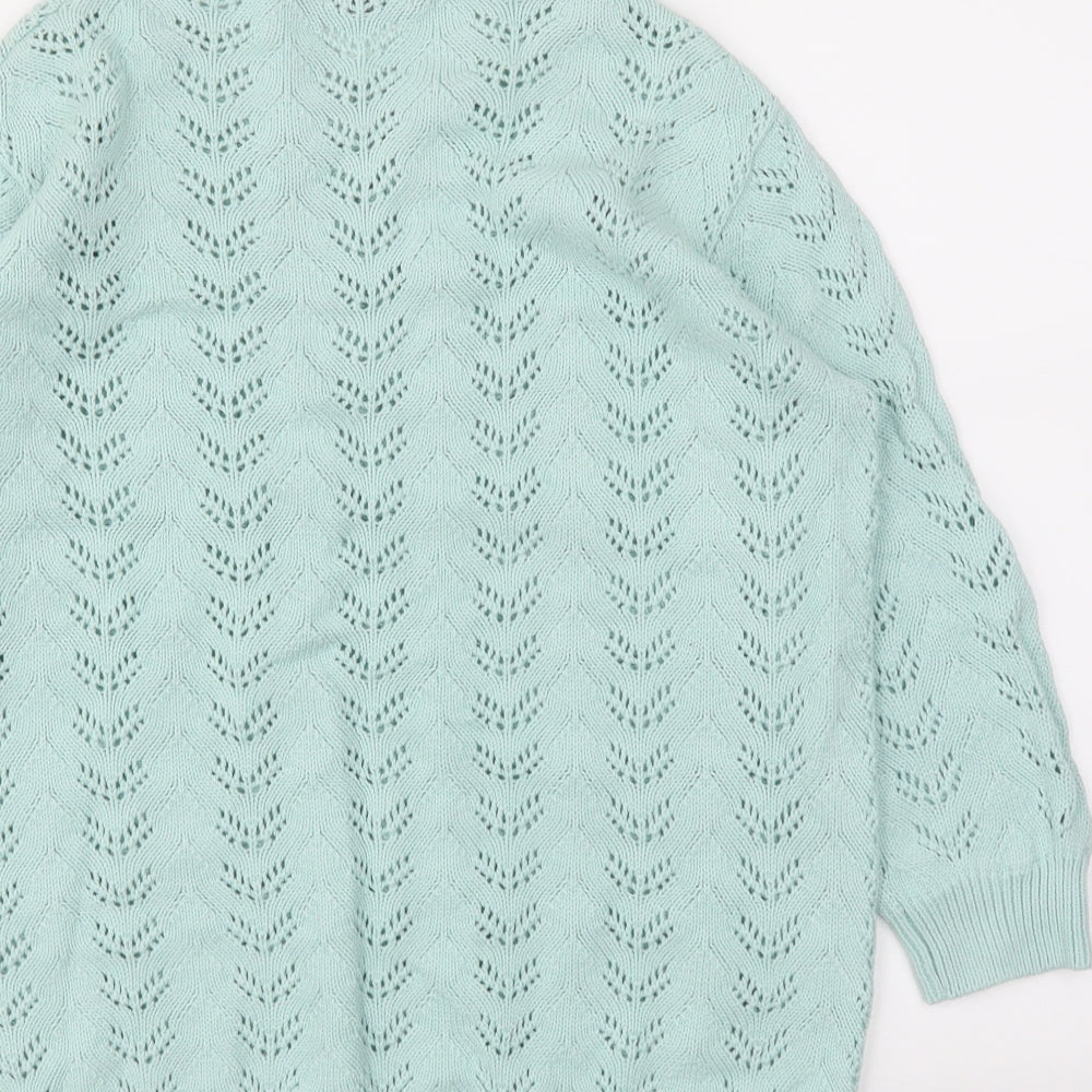 Mia Moda Womens Blue Pullover Jumper Size M
